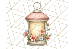 Pink Cottagecore Garden PNG Clipart, Vintage Floral Art Product Image 5