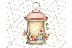 Pink Cottagecore Garden PNG Clipart, Vintage Floral Art Product Image 5