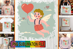 Fun TOTE BAG Ideas PNG, Cupid Product Image 1