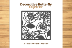 Decorative Butterfly Lasercut - Lasercut Template Product Image 6