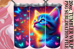 Playful moments 20oz tumbler wrap, Cat Product Image 1