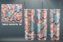 3D Tumbler Wrap| 3D Butterflies Tumbler Sublimation Product Image 5