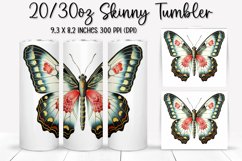 Bejeweled Butterfly Tumbler Design - Sublimation PNG Design Product Image 1