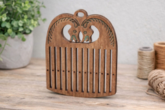 Rigid heddle loom with horse engraving digital file table Product Image 11