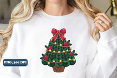 Crochet Yarn Christmas Tree PNG, Christmas tree PNG Product Image 4