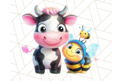 Cute Animal Friends Clipart PNG, Bright Spring Animal Duos Product Image 5
