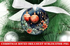 Christmas Round Ornament PNG | Christmas | Sublimation | PNG Product Image 1