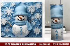 Christmas 20 OZ Tumbler Wrap PNG, Christmas Tumbler Wrap Product Image 5