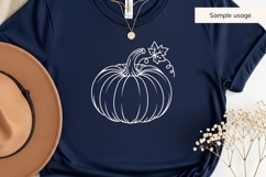 Hand Drawn Pumpkin SVG With Leaf Product Image 5