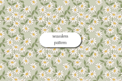 Daisy Seamless Pattern, Vintage Floral Design Product Image 1