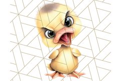 Adorable Angry Animals Clipart PNG, Cute Moody Faces Png Product Image 5