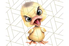 Adorable Angry Animals Clipart PNG, Cute Moody Faces Png Product Image 5