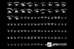 Facial Eyes Set 3 Procreate Brush Stamps, 60 Eyes Product Image 5