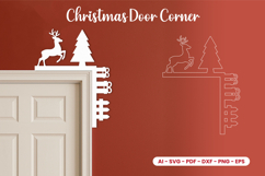 Christmas Door Corner Laser Cut SVG Product Image 1