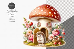 Hedgehog clipart, Animals house clipart, Cute animals Product Image 1