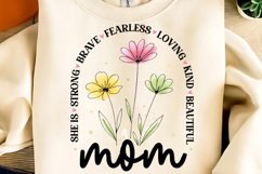 Mother's Day PNG, She is Mom PNG, Boho Mama Floral PNG, Mama Product Image 4