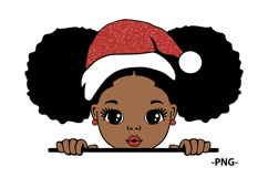Christmas Black Girl SVG Afro Puff Snowflakes Leopard Product Image 5