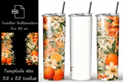 Own Name Flowers Watercolor Bundle 20oz Skinny Tumbler Wrap Product Image 6