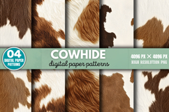 Cowhide Digital Paper Background Bundle PNG Product Image 5