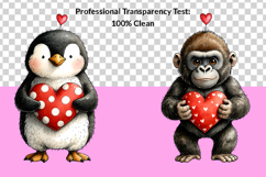 25 Whimsical Valentine Animals Clipart Bundle Product Image 15