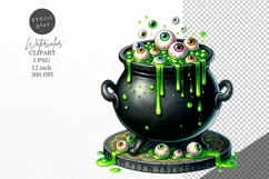 Halloween clipart, Cauldron clipart, Autumn clipart Product Image 1