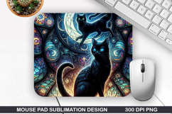 Halloween Cat Mouse Pad Sublimation, Halloween Mouse Pad PNG Product Image 1