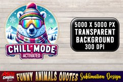 Funny Animals Quotes Sublimation Clipart Product Image 7