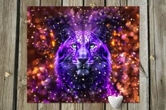 Neon Cats, Tiger, Lynx | Sublimation skinny tumbler designs Product Image 5