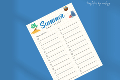 Minimal Summer Checklist Planner Template | Printable Product Image 5
