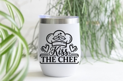Kiss The Chef Svg, Funny Kitchen Svg, Kitchen Sign Svg. Product Image 6