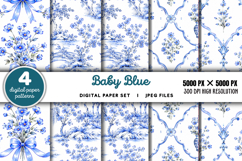 Baby Blue Digital Paper JPG Product Image 1