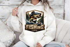 Fishing Life PNG, Largemouth Bass Fishing Sublimation Design Product Image 5