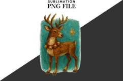 Oil painted reindeer png design for T-shirts Product Image 2