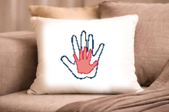 Handprint cross stitch pattern digital download hand outline Product Image 5
