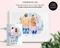 Winter Couple Clip Art, Pair in Sweaters Clipart PNG Product Image 6