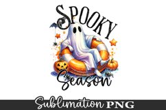 Spooky Season - Halloween Ghost Sublimation PNG Design Product Image 1