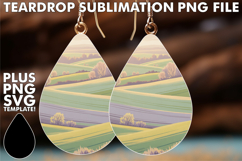 Charming Teardrop Earrings Design PNG, Spring Product Image 1