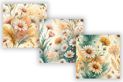 Seamless Folk Floral Pattern Digital Paper, Scandinavian Product Image 5