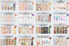 64 Bookmark Bundle Package,Kawaii Elegant &amp; Bright Designs Product Image 5