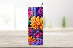Floral Tumbler Wrap, Seamless 3D PNG Product Image 2