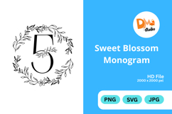 Sweet Blossom Monogram Product Image 1