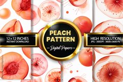 Peach Pattern Digital Papers - 04 Variations Product Image 1