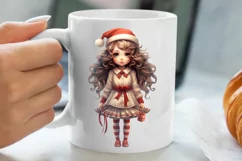 Christmas Little Girl Clipart Sublimation, Christmas PNG Product Image 5