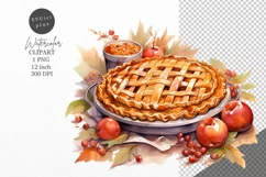 Thanksgiving clipart, Pie clipart, Autumn clipart Product Image 1