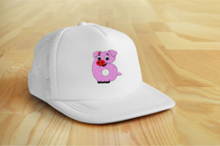 Pig Number 6 Embroidery Design Product Image 4