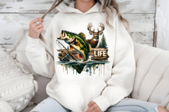 Hunting Life PNG, Bass Fishing and Deer Hunting Sublimation Product Image 5