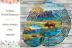 Stained Glass Animals Wind Spinner, Nature Wind Spinner PNG Product Image 1