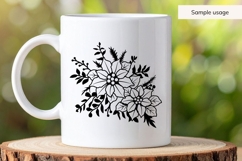 Hand Drawn Poinsettia Floral Arrangement SVG Product Image 5