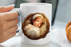 Christmas Baby Jesus Watercolor Clipart, Christmas Baby Jesu Product Image 5