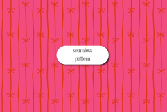 Pink and Red Striped Heart Seamless Valentine Pattern Product Image 1